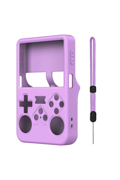 Choice غطاء سيليكون ناعم باللون الأرجواني لجهاز الألعاب المحمول R36S Retro، غ...