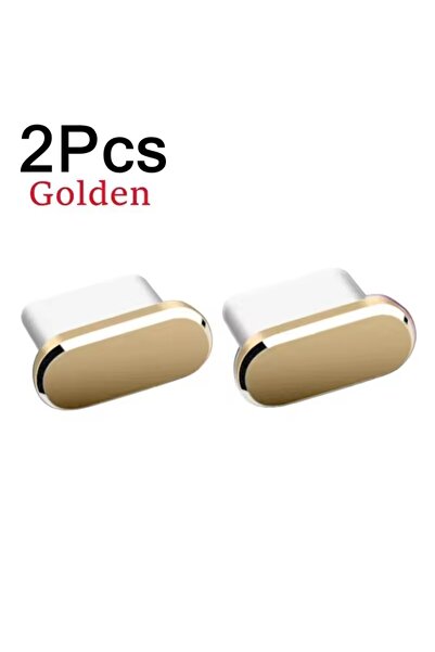 Choice 2 قطعة ذهبية 9/1 قطعة نوع C سدادات الغبار المعدنية USB C منافذ قبعات ح...