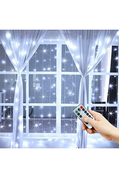 Choice 3 × 3 متر 300 مصباح LED أبيض لإضاءة عيد الميلاد الخيالية للحفلات 8 أوض...