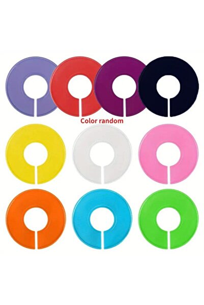 Choice ألوان مختلطة 10 قطع رف ملابس بلاستيكي مقسمات حجم علاقات دائرية مقسمات ...