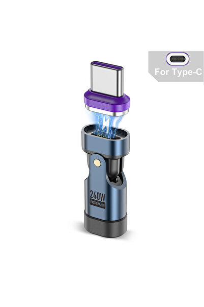 Choice type c 240W Type-C Adapter & USB-C to C Fast Charging Cable - Magnetic USB-C Female Converter for Ma