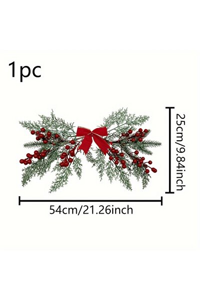 Choice 1 قطعة من زهور التوت الاصطناعية الحمراء قطعة واحدة لحفلات الزفاف وحفلات الكريسماس والتعليق على الحائط للاستخدام الداخلي والخارجي