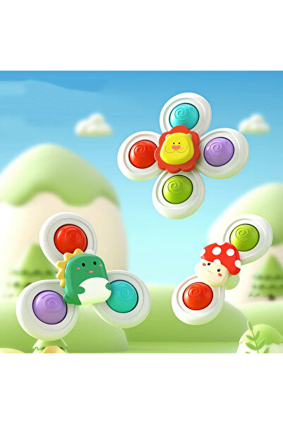 Choice 3 قطع من ألعاب الحمام للقطط، لعبة دوارة على شكل رأس دوار على شكل حيوان كرتوني، لعبة حمام سباحة