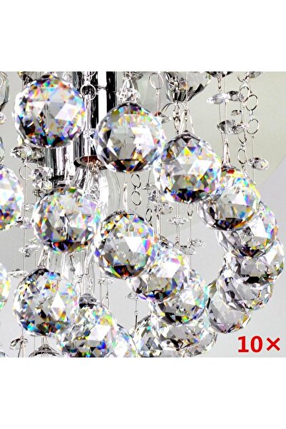 Choice 20 مم 10 قطع ثريا كريستال شفافة 20 مم معلقة على شكل كرة كريستالية منشو...