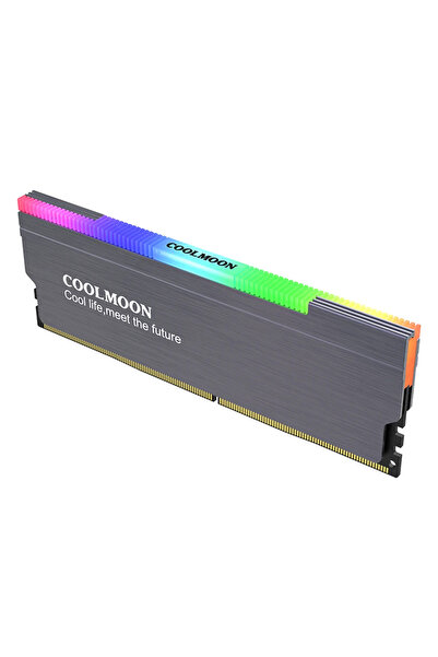 ALLOYSEED Grey C Universal Memory Heat Sink 5V 3PIN ARGB AURA Sync Memory Module Cooler DDR3 DDR4 DDR5 RAM Hea