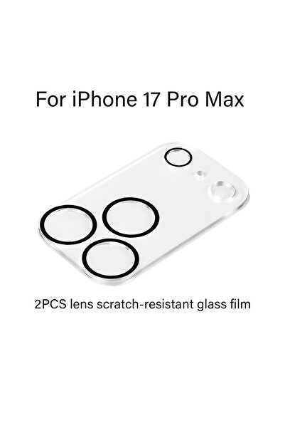 Choice قطعتان - واقيات شاشة ثلاثية الأبعاد لعدسات الكاميرا لهاتف iPhone 17 Pr...