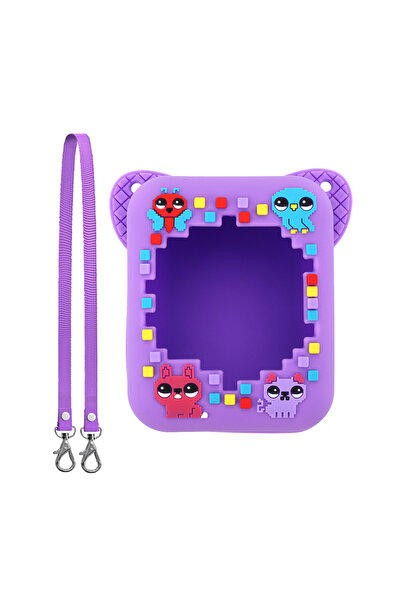 choice2 Purple 3D Animal Print Silicone Case Protective Cover with Lanyard Pr...