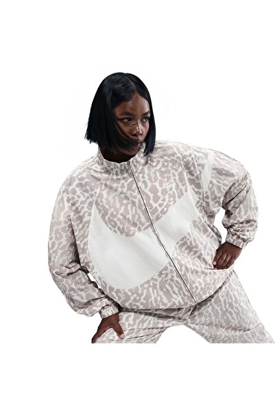 Nike Жіночий піджак Sportswear з леопардовим принтом, водонепроникний піджак для щоденного носіння IB7263-009