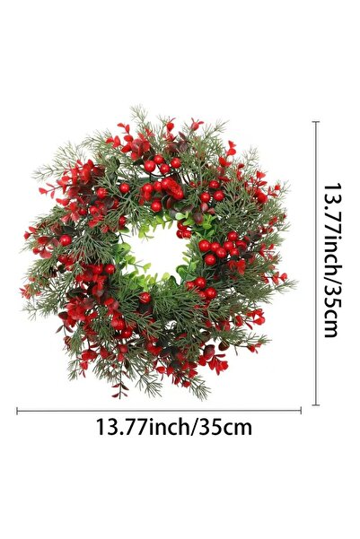 Choice 35 سم كما هو موضح، قطعة واحدة من إكليل عيد الميلاد الساحر مقاس 13.8 بو...