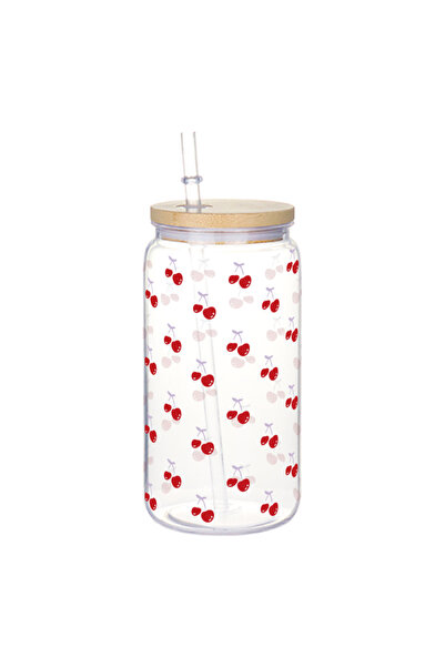 Choice كوب بلاستيكي كامل الحجم 401-500 مل 16 أونصة مع غطاء بنمط جرافيتي على ش...