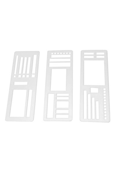 choice2 النمط أ 3 × مخطط استنسل خطوط مخطط طوابع علامة مرجعية رسم حرف يدوية مص...