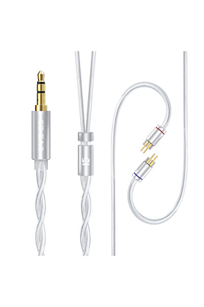 Choice كابل ترقية مطلي بالفضة KBEAR Glint 5N OFC بطول 1.2 متر، 2 سنون، 3.5، ه...