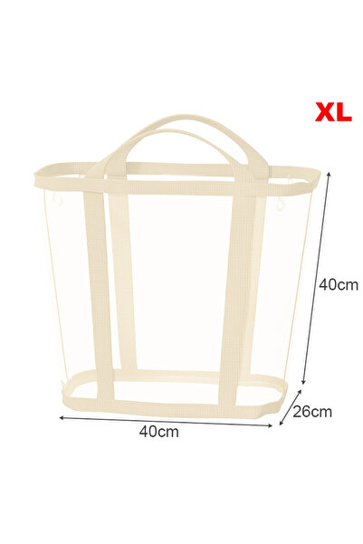 Choice سلة غسيل شبكية من النايلون مقاس كبير، قطعة واحدة، بمقبض قابل للتهوية و...