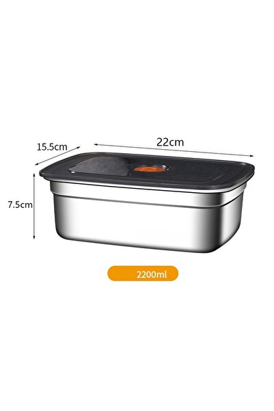 Choice صندوق غداء تخييم من الفولاذ المقاوم للصدأ سعة 2200 مل، مناسب للاستخدام...