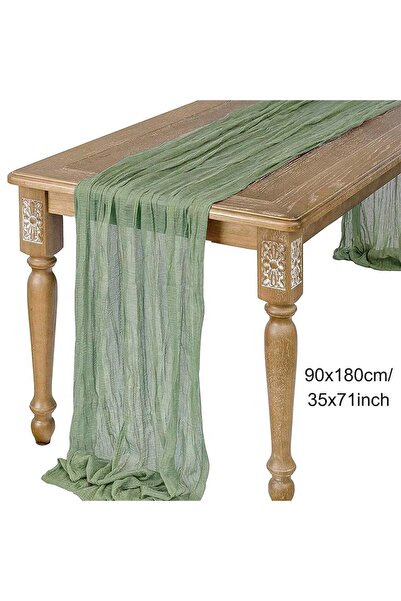 Choice مفرش طاولة من الشاش شبه الشفاف باللون الأخضر، مفرش جبن سيج، مفرش طاولة...