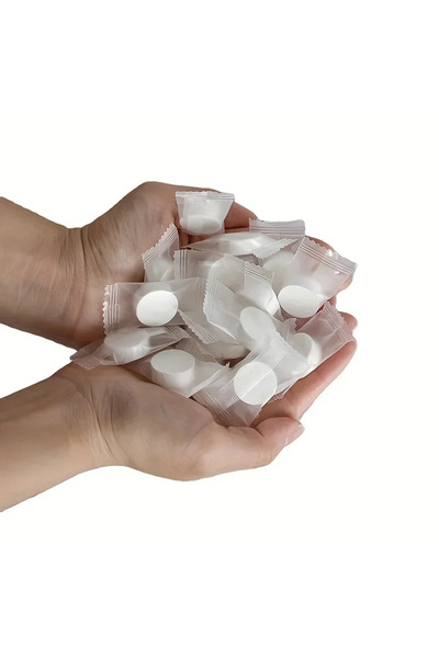 Choice 50 قطعة من 50 قطعة مناشف مضغوطة محمولة للاستخدام مرة واحدة لتنظيف الوج...