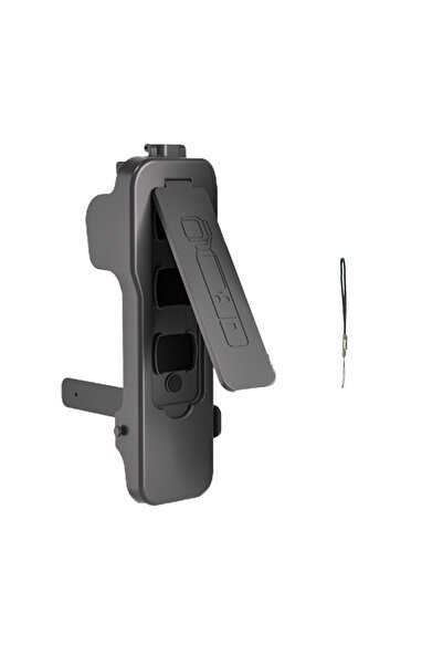 Choice غطاء قلاب أسود لـ DJI OSMO Pocket 3 مع حافظة بلاستيكية مدمجة بخمس فتحات فلتر وغطاء مضاد للخدش مع