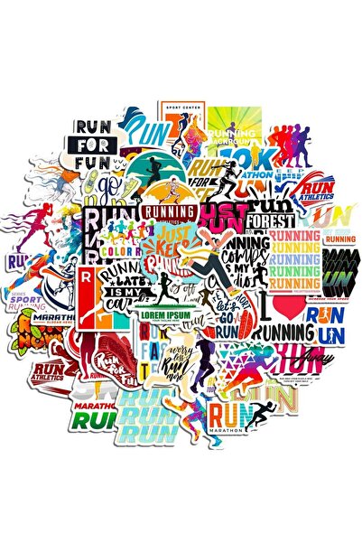 Choice 50 قطعة ملصقات الجري، مجموعة ملصقات الجري، ملصقات رياضية من الفينيل، م...