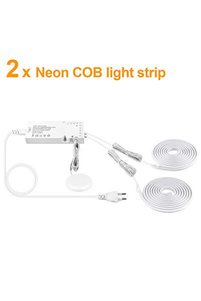 Choice شريط نيون LED أبيض دافئ من 3M بطول 9.84 قدم، بمقبس طاقة أوروبي، لفافتي...