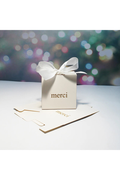 Choice3 50 قطعة من صناديق حلوى الزفاف ذات الجودة العالية باللون الأبيض وحقائب...