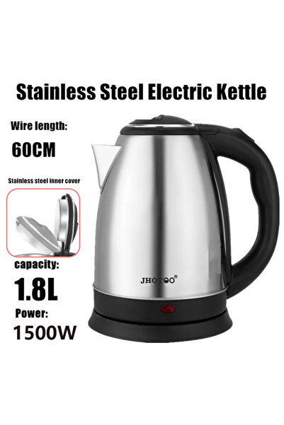 Choice غلاية كهربائية من الفولاذ المقاوم للصدأ من ماركة EU WHITE HOMEFISH، قا...