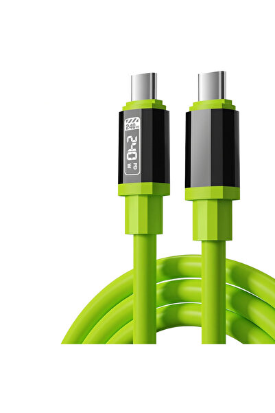 Choice كابل بيانات أخضر 240 واط من النوع C إلى USBC مع شحن سريع PD3.1، كابل 1...