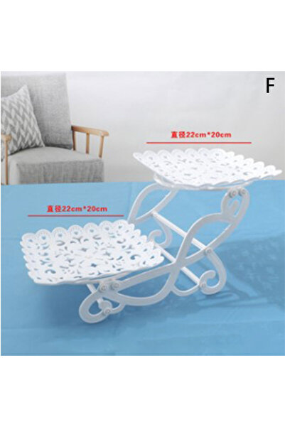 Choice F European Style Three-tier Cake Tray Snack Stand Fruit Plate Birthday...