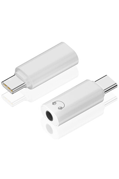 Choice White 2 Pcs Hi-Fi Audio USB-C to 3.5mm Headphone Jack Adapter for iPhone 15, S23/S22 Ultra, IPad...