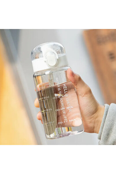 Choice زجاجة مياه بيضاء سعة 550 مل بتصميم مستوحى من الفضاء مع غطاء ومقبض مضاد...