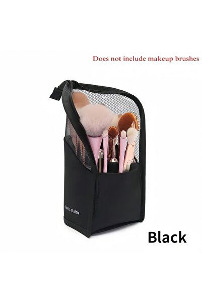 Choice 1pc Black 1 pieces upright makeup brush holder box - portable and easy to use, storage box organizer