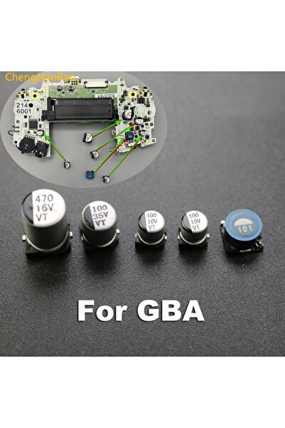 Choice لـ GBA مجموعة واحدة عالية الجودة من قطع غيار مكثف ومحث لجهاز Gameboy Advance GBA GBC GBP