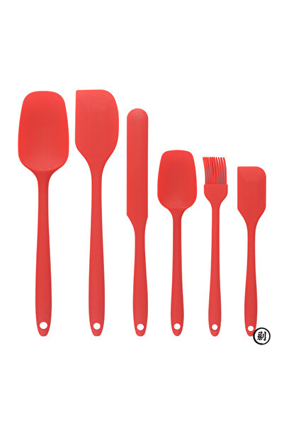 Choice مجموعة ملاعق سيليكون من ريد باج، مكونة من 6 قطع، لخبز الكيك وتزيينه، م...