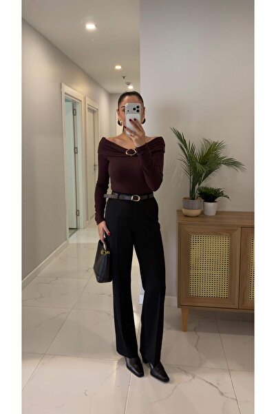 BİRCANÇİL Monata Black Belted Trousers