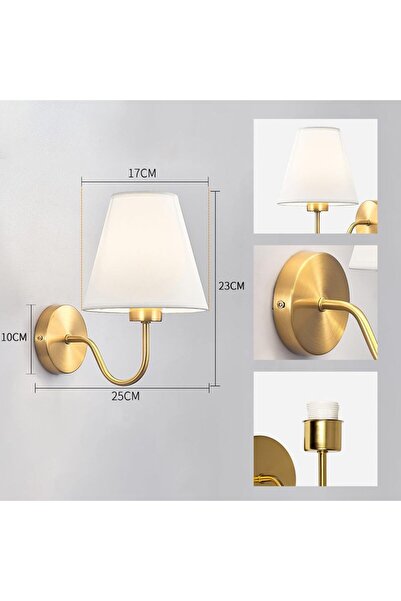 Choice قطعة واحدة من مصابيح الحائط المصنوعة من القماش الذهبي الحديث بجانب السرير مصباح حائط لغرفة المعيشة أضواء حائط بسيطة في الطابق العلوي