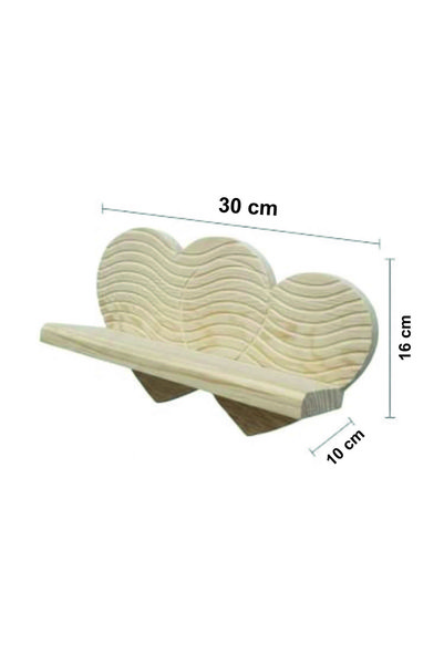 Tiydem Bohemian Style, Nordic Decorative Wall Shelf Children's Room Living Room Shelf Natural Kiln-Dried Pine Wood (1 Piece)