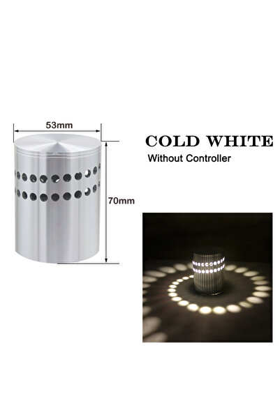 Choice مصابيح حائط LED حلزونية فضية 3 وات بإضاءة بيضاء دافئة بيضاء باردة من ا...