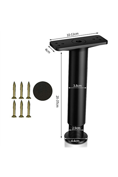 Choice 1 قطعة سوداء تلسكوبي قابل للتعديل دعامة شعاع السرير قدم الأثاث البلاست...