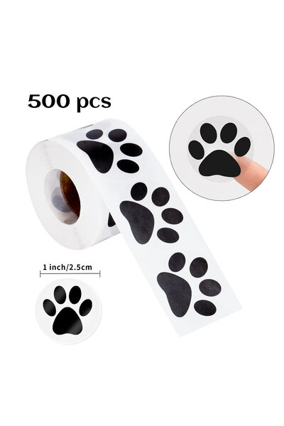 Choice 2.5 CM A 500pcs 500pcs Clear Paw Prints - Strong Self-Adhesive Pet Sti...