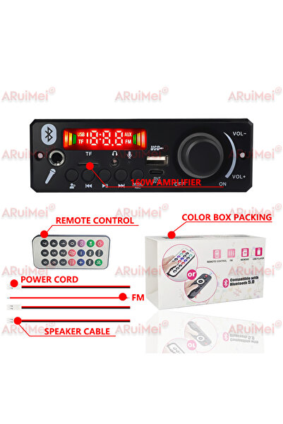 Choice 1PCS ARuiMei 160W 2 * 80W Amplifier Board Bluetooth 5.0 MP3 Decoder USB/TF/FM Car Stereo 8-24V Call