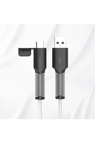 Choice غطاء حماية كابل شحن USB A إلى C من النوع C باللون الأسود، واقي سلك خط ...
