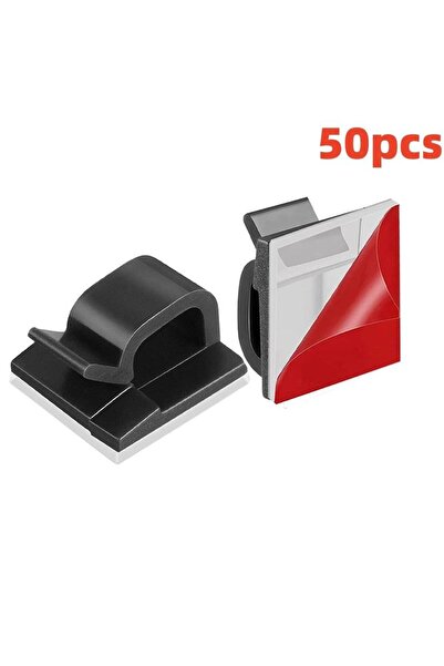 Choice 50PCS-Black 10/20/50 Pcs Cable Clips Self Adhesive Cord Management Black Wire Holder Organizer Clamp