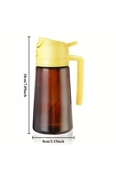 Choice زجاجة بخاخ زيت زيتون بني مانع للضوء 2 في 1 من Orange Cap بسعة 470 مل ل...