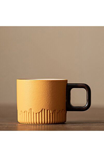 Choice كوب شاي سيراميك متدرج اللون برتقالي 51-100 مل 60 مل بمقبض، كوب قهوة مق...