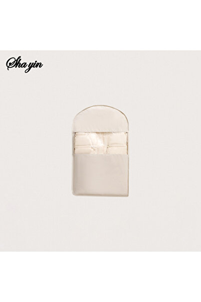 Choice Beige-S Visible Compression Hanging Bag for down Jacket - Dust Cover Clothes Storage Wardrobe Organi