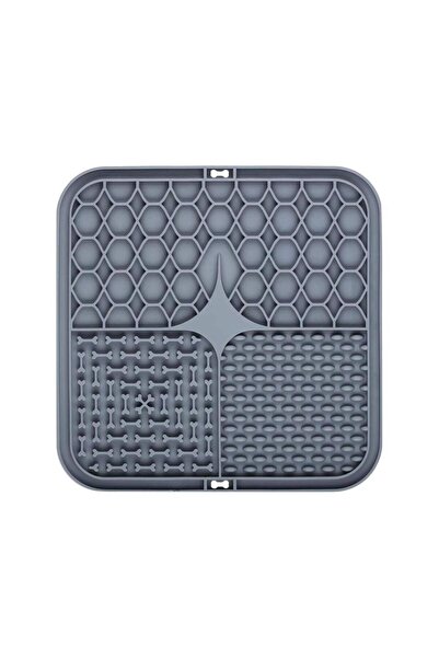 Choice 5 قطع من حصيرة لعق الحيوانات الأليفة من السيليكون باللون الرمادي للكلاب، طبق طعام بطيء للحيوانات الأليفة، تشتيت انتباه الكلب أثناء الاستحمام من السيليكون