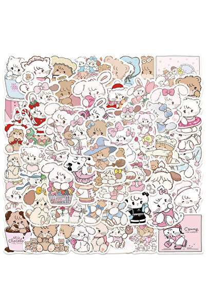 Choice 60 قطعة من ملصقات ميكو كاواي كيتي بير اللطيفة، ملصقات كرتونية أنمي للأ...