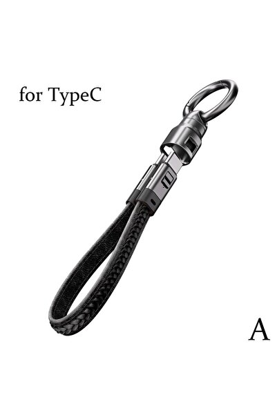 Choice A PD240W Lanyard Charging Cable Leather Fast Charging Lanyard Keychain Data Cable For Android...