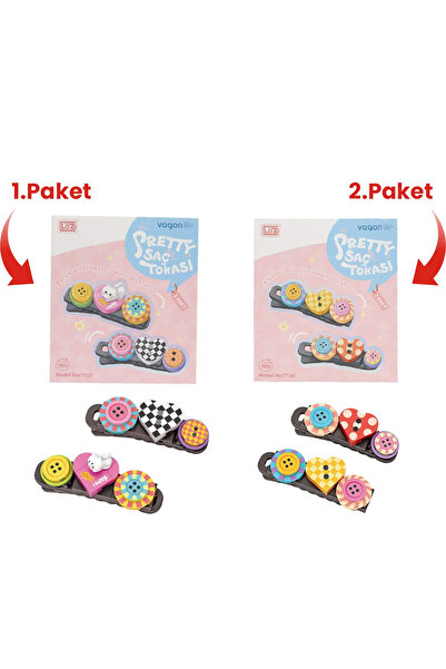 Vagonlife 4-Piece Hair Clip Set, Assemble First, Then Attach (2 Packs of 4 Pieces Will Be Sent) Building Block Clip Set Ff