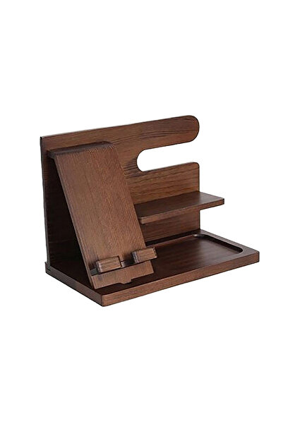 Choice حامل هاتف خشبي A1 بجانب السرير، حامل محفظة، رف تخزين الساعات، عيد الحب...