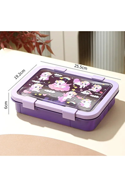 Choice صندوق غداء أرجواني 1500 مل، صندوق غداء مستطيل محمول، مناسب للمكتب، للأطفال والطلاب، صندوق بينتون مقاوم للتسرب، لحفظ الطعام